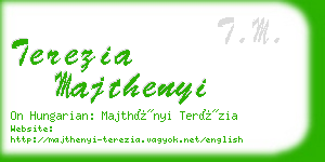 terezia majthenyi business card